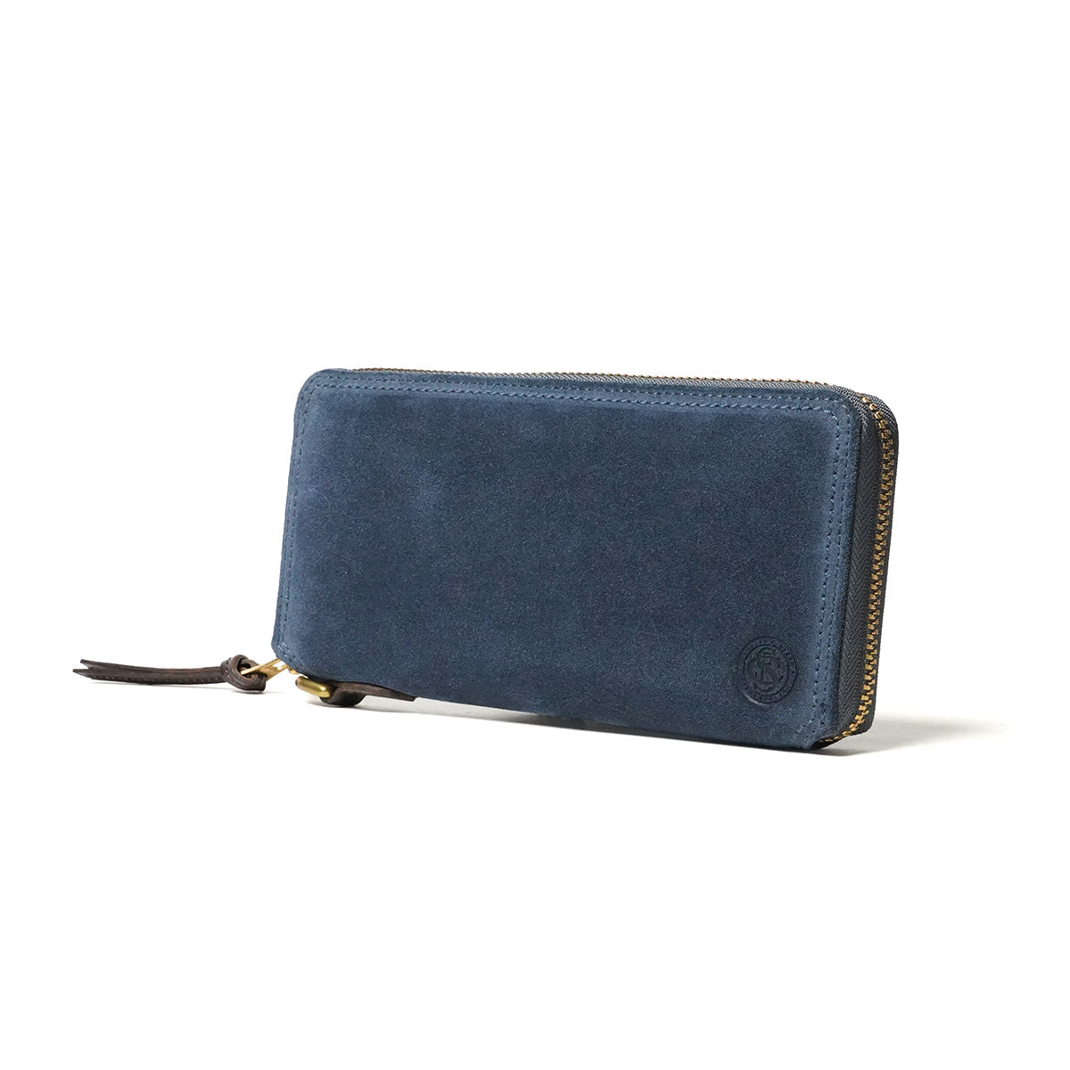 Oil suede round zipper long wallet FZKM10