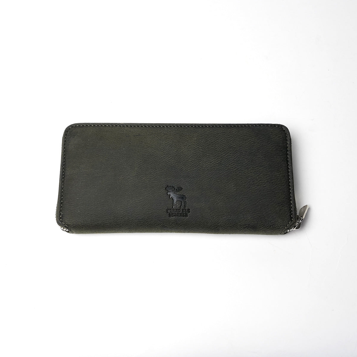 WAXED ELK Leather ラウンドファスナー 長財布 FZKM850