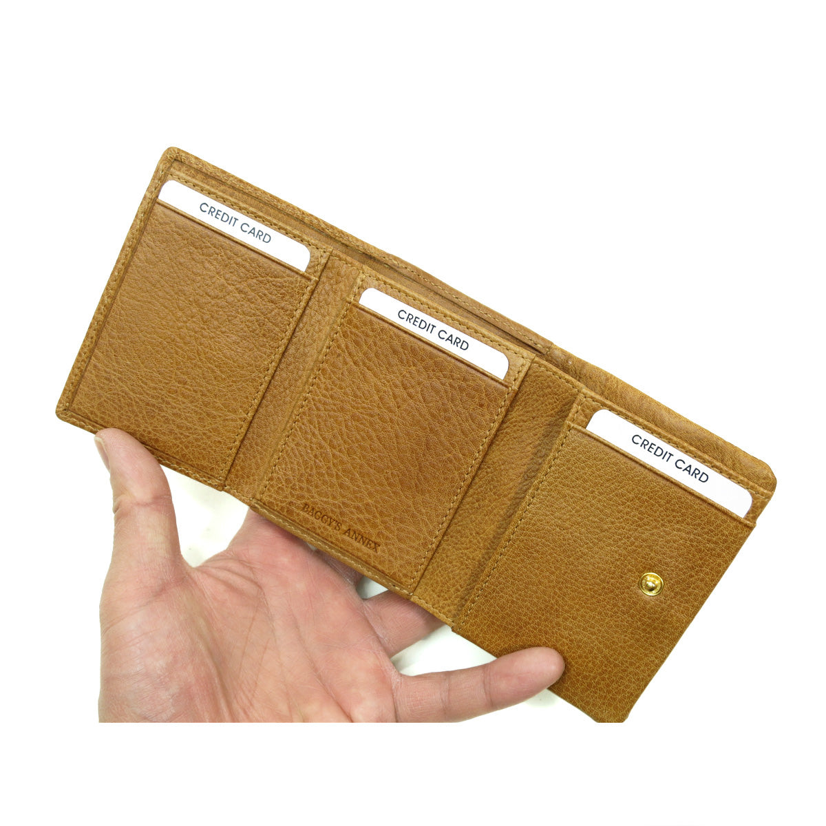 BAFU Leather -バフレザー- 三つ折りがま口財布 LZKM782