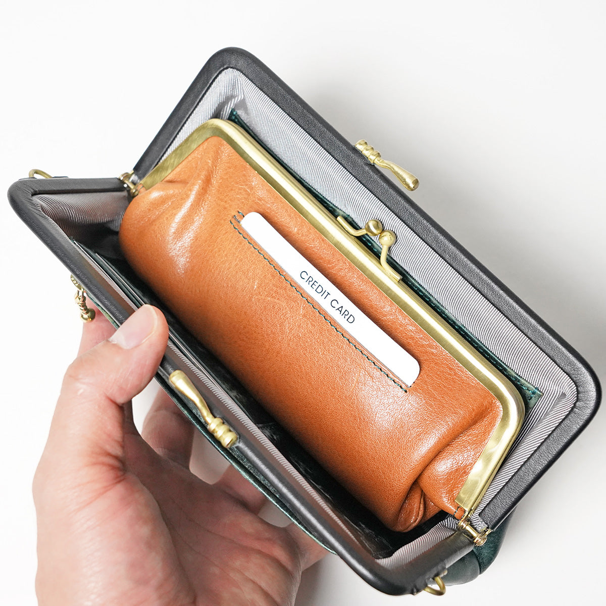 Art.BISANZIO Puttini Attillio Italy -Bizanzio- Clasp Long Wallet SZKM65