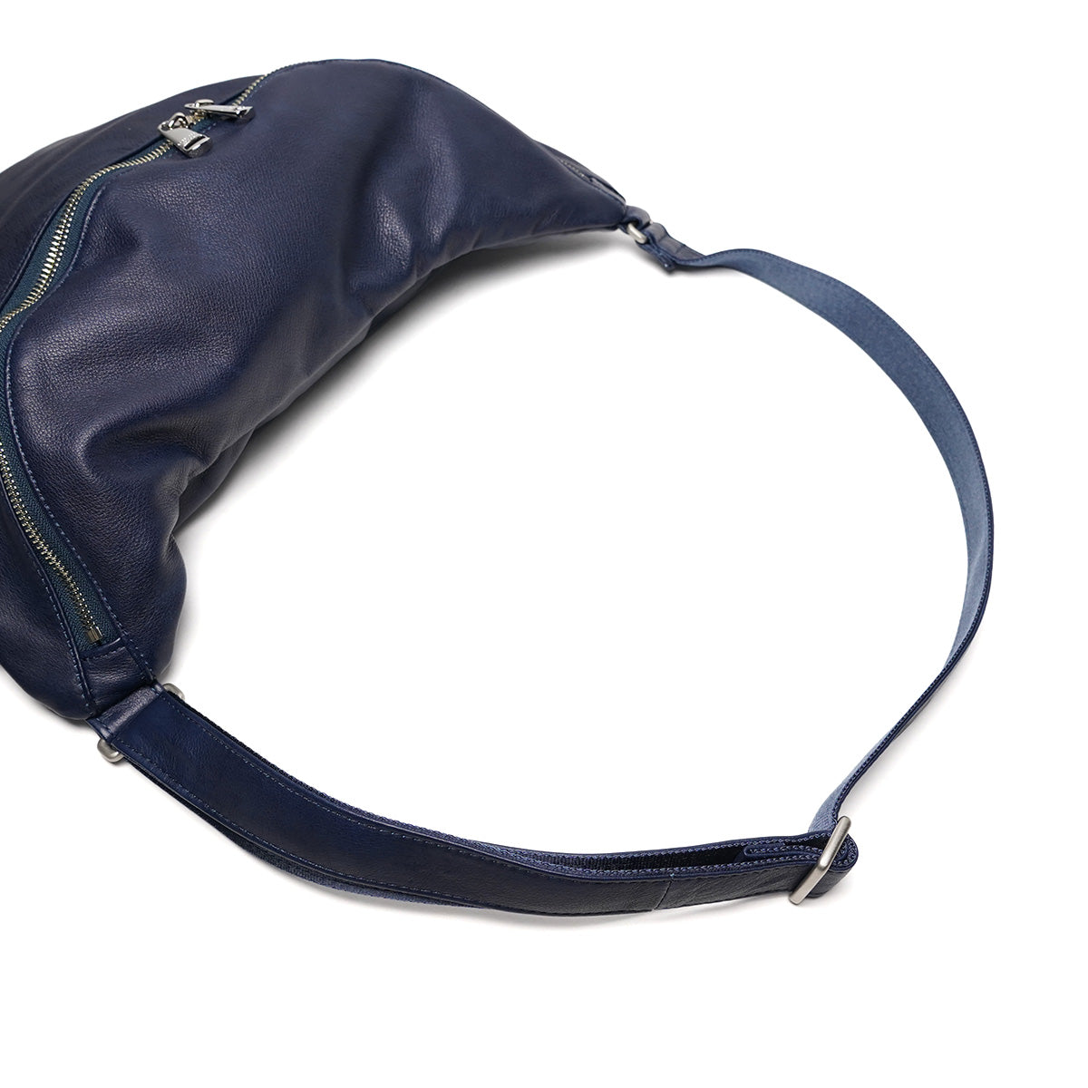 INDIGO -Indigo-Dyed Leather- MOON SHOULDER BAG YNM1500