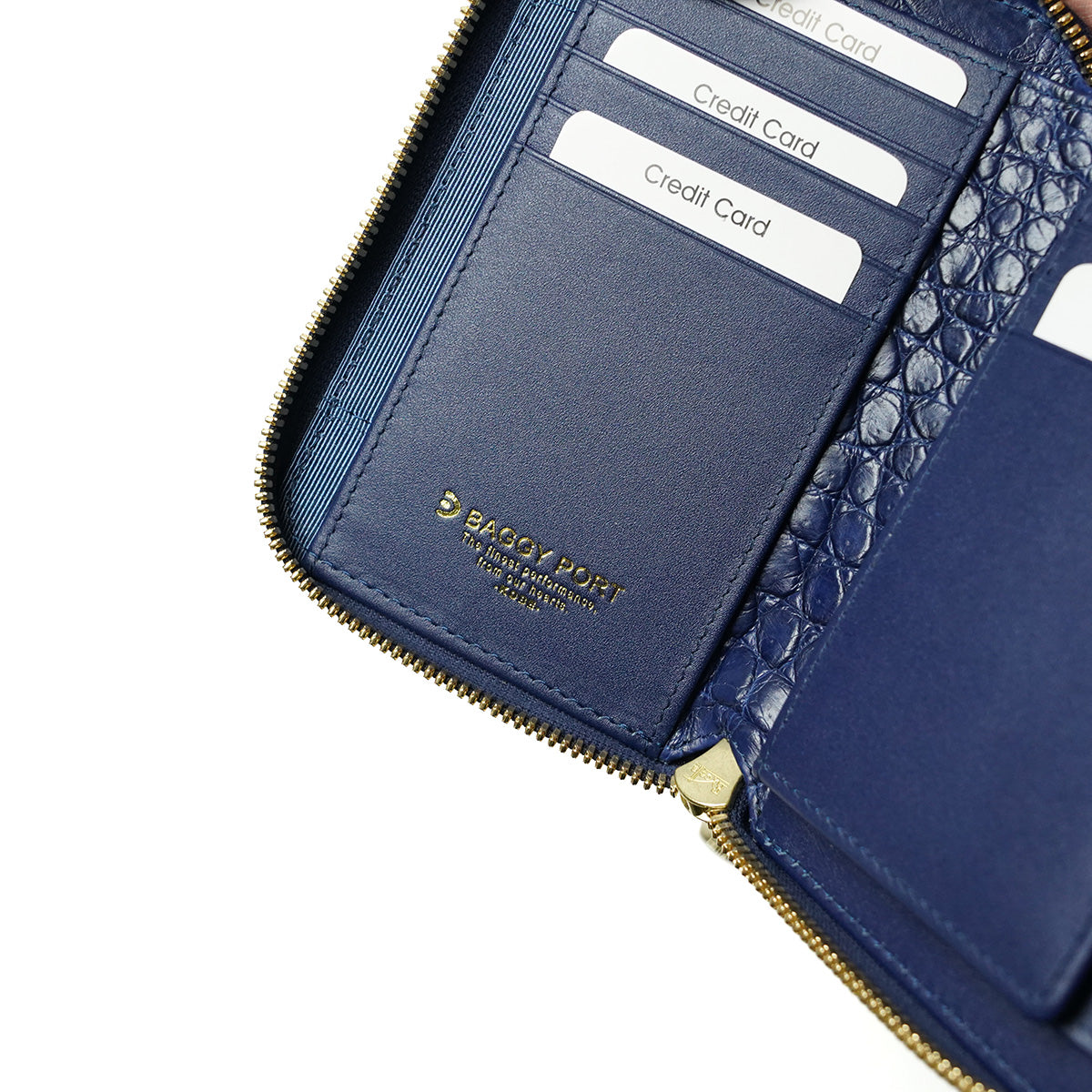 Aizome Crocodile Round Zipper Half Wallet ZWL8001