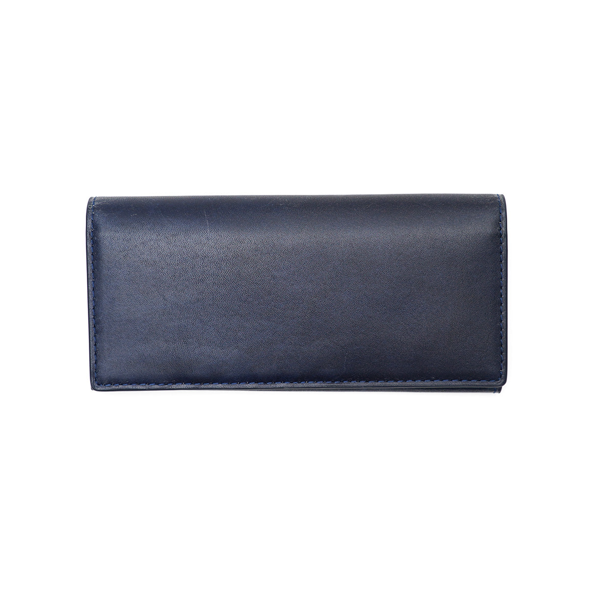 Indigo-dyed leather long wallet ZYS090