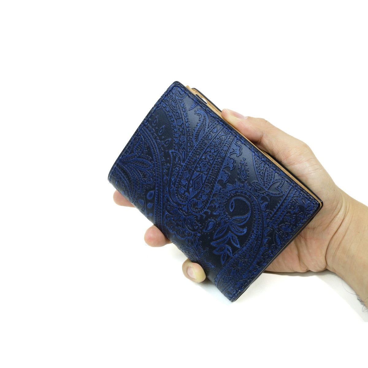 藍染め×ペイズリー ハーフ財布 ZYS196