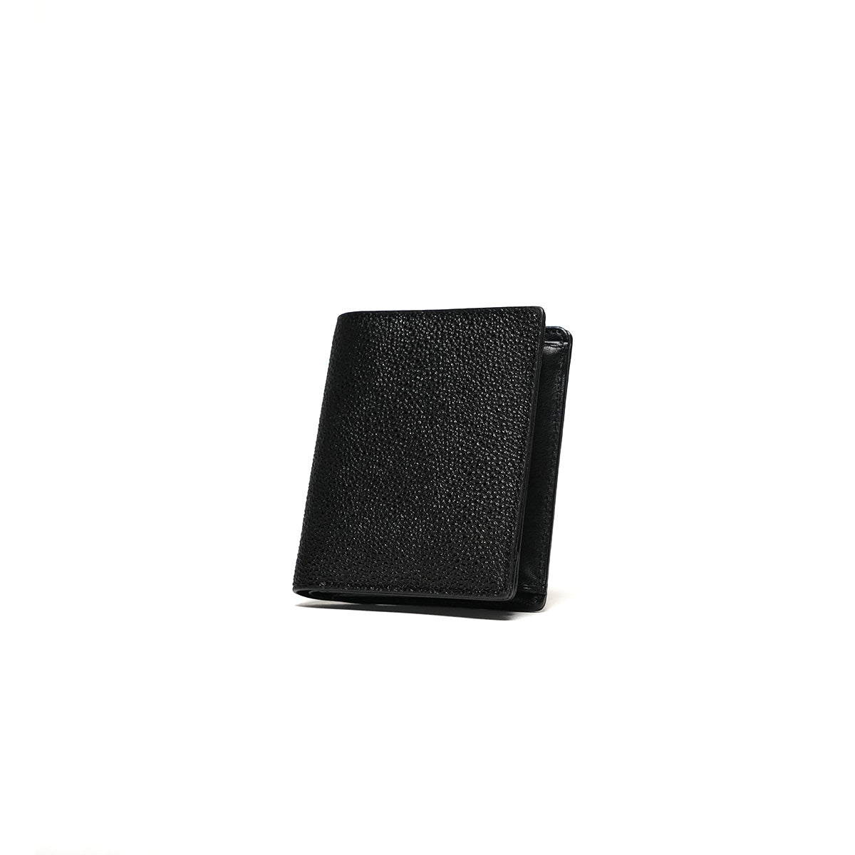 姫路 黒桟革 コンパクト財布 ZYS393