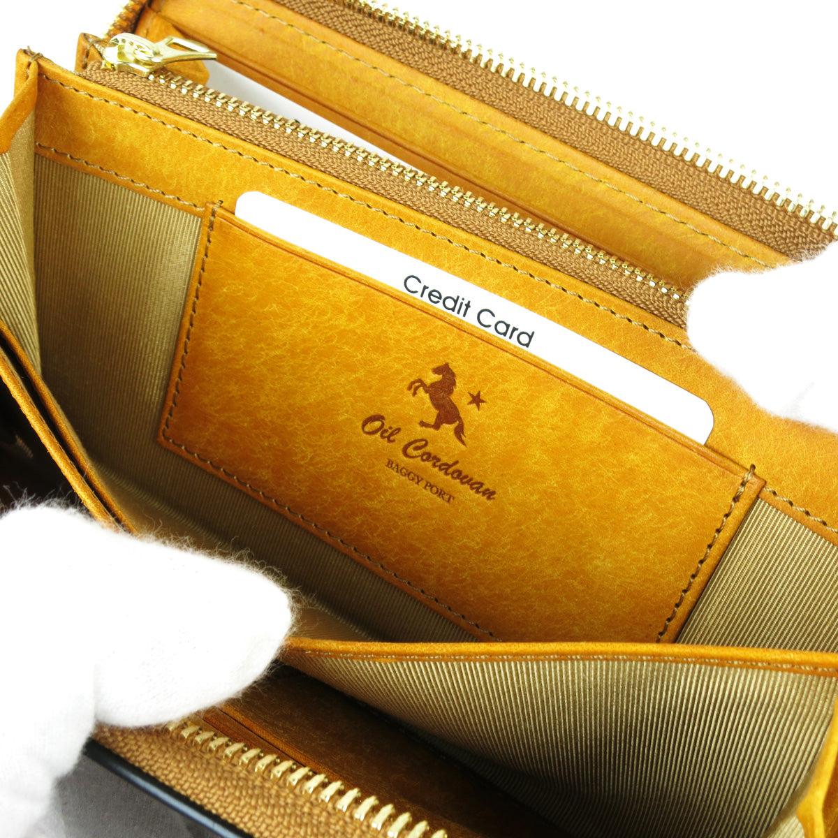 Oil Cordovan Round Zipper Long Wallet ZYS700