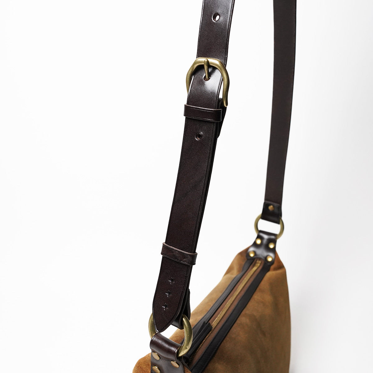 Oiled suede shoulder bag FZKM2001 