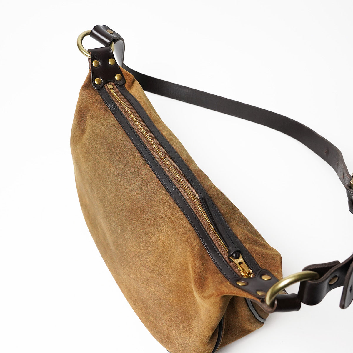 Oiled suede shoulder bag FZKM2001 