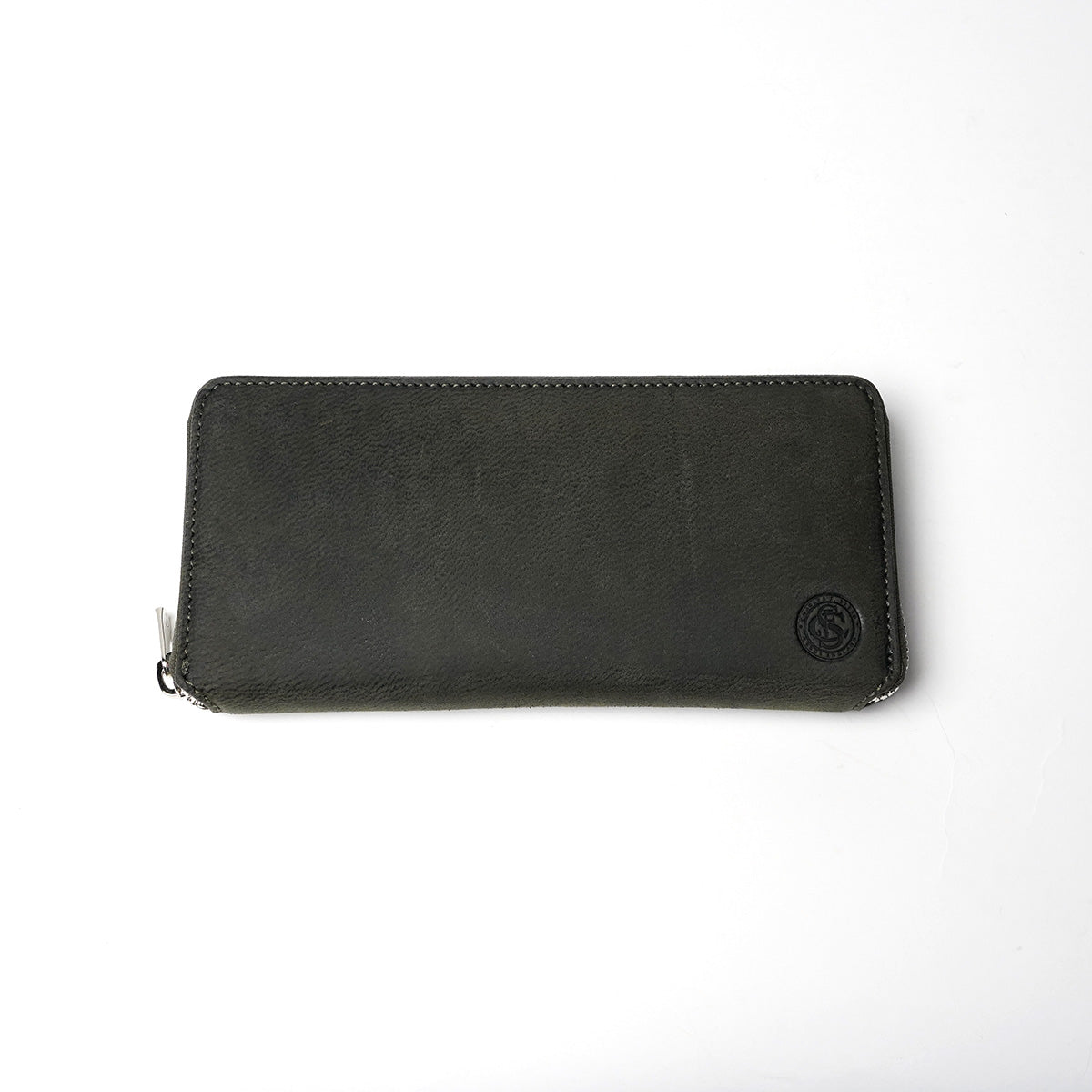 WAXED ELK Leather ラウンドファスナー 長財布 FZKM850