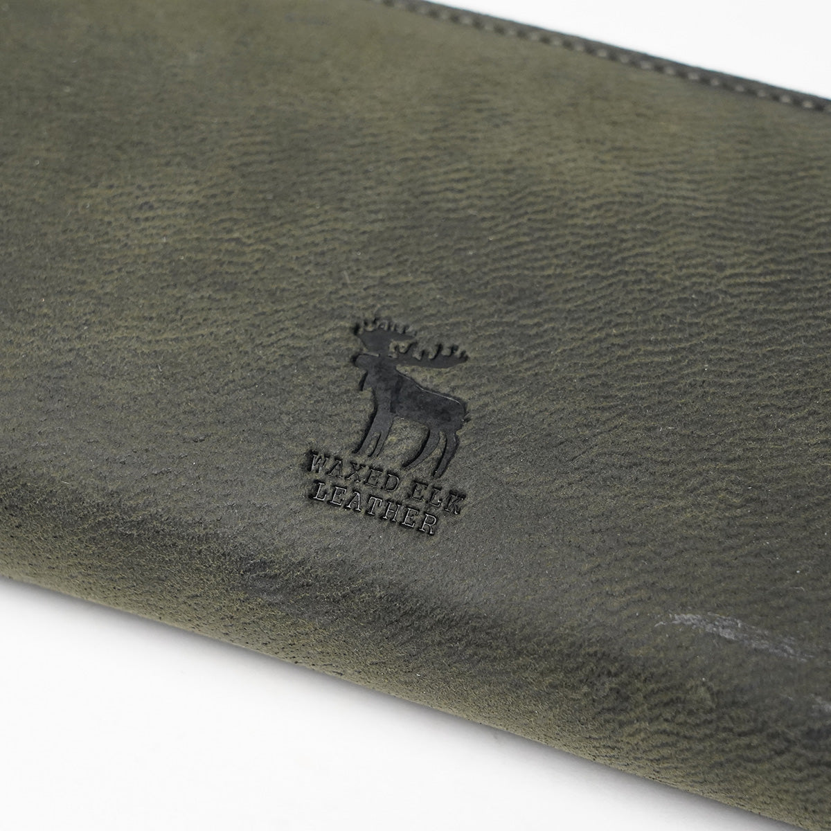 WAXED ELK Leather ラウンドファスナー 長財布 FZKM850