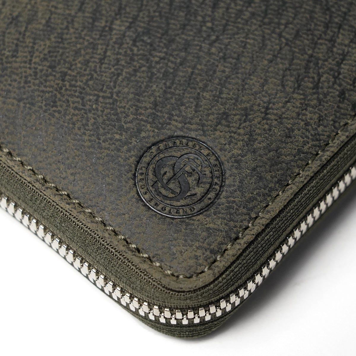 WAXED ELK Leather L字ファスナー ハーフ財布 FZKM852