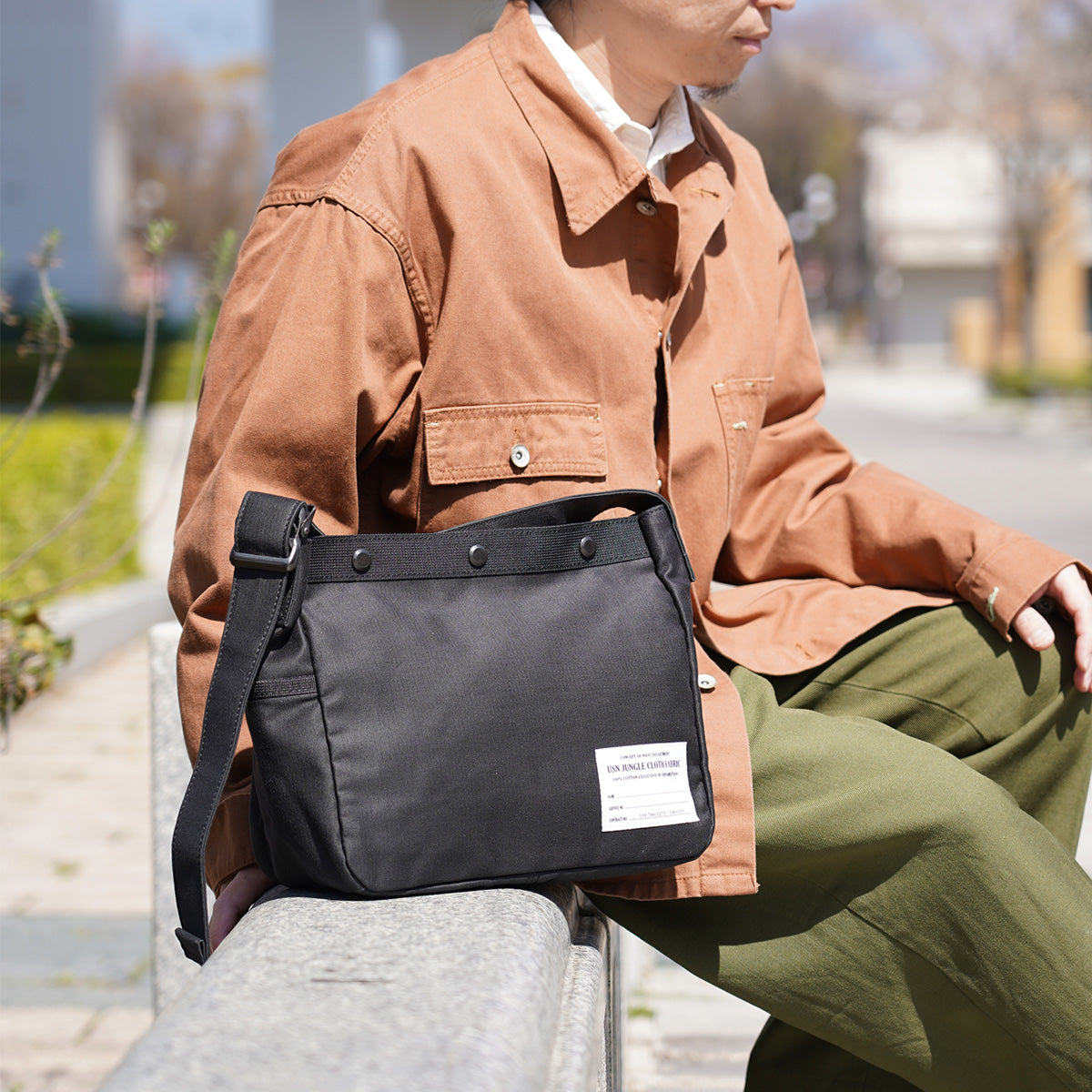 JUNGLE CLOTH -ジャングルクロス- ニュースペーパー ショルダーバッグ Sサイズ GRN7700