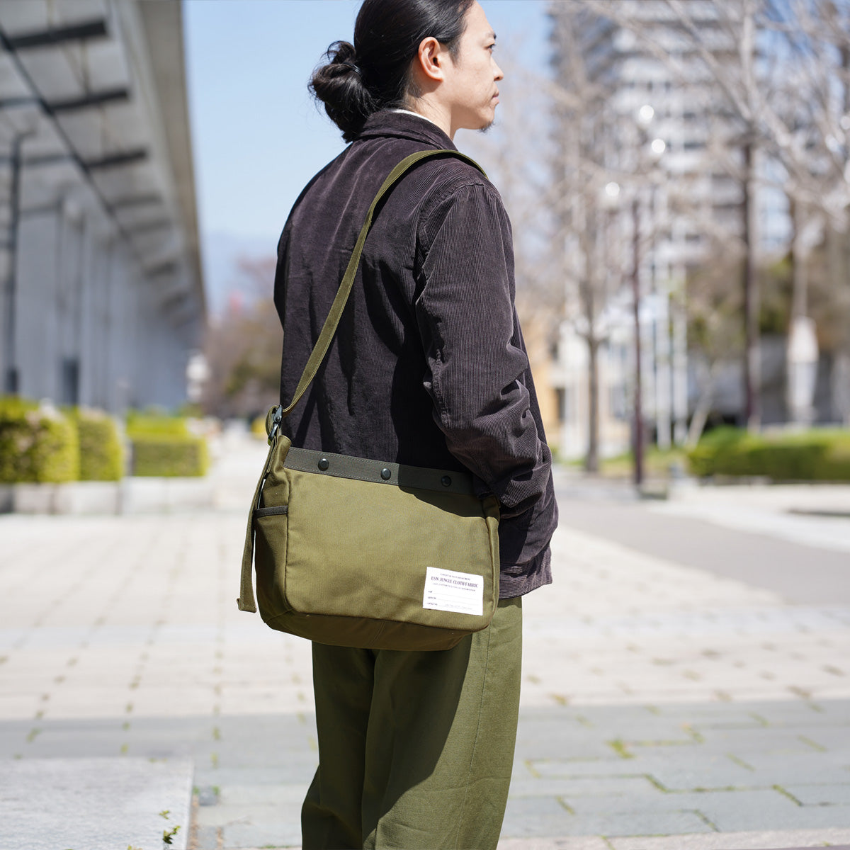 JUNGLE CLOTH -ジャングルクロス- ニュースペーパー ショルダーバッグ Sサイズ GRN7700
