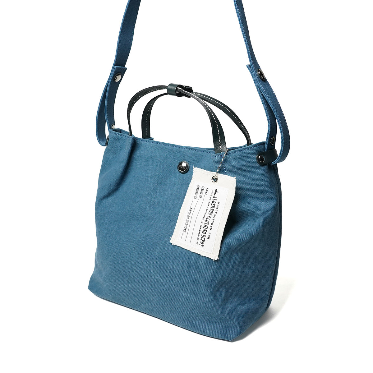 18oz Army Duck Bio Washed Tote Shoulder Bag LGRN6000