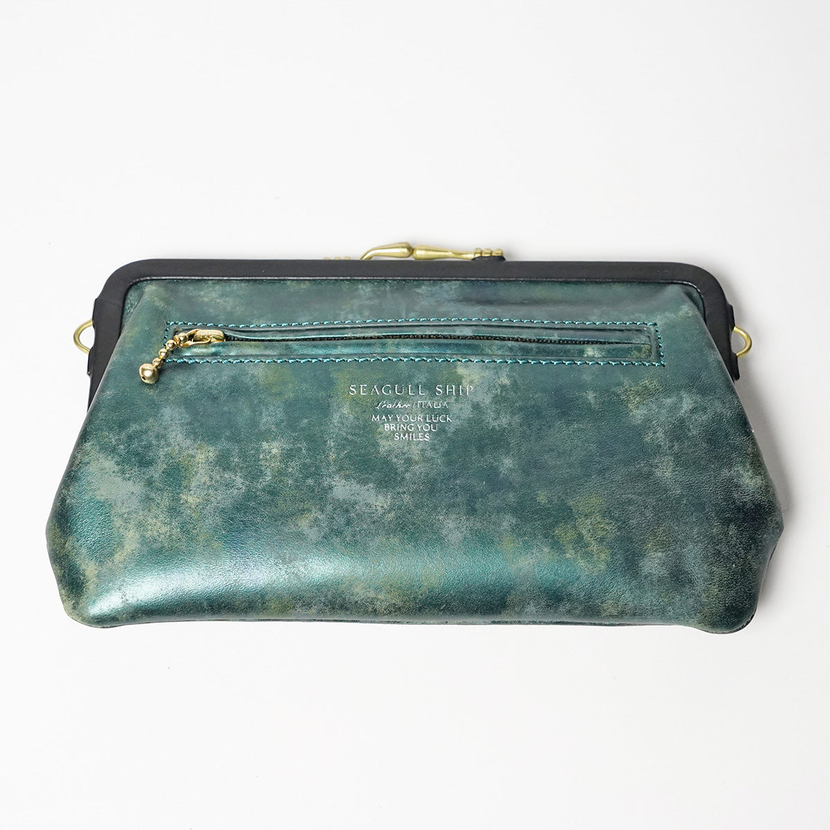 Art.BISANZIO Puttini Attillio Italy -Bizanzio- Clasp Long Wallet SZKM65