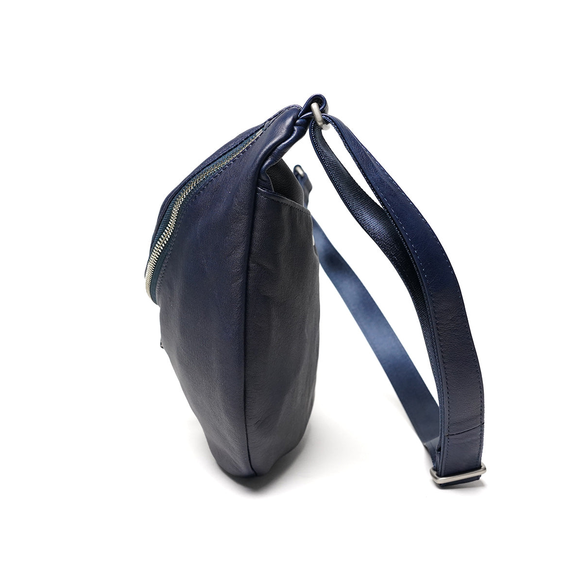INDIGO -Indigo-Dyed Leather- MOON SHOULDER BAG YNM1500
