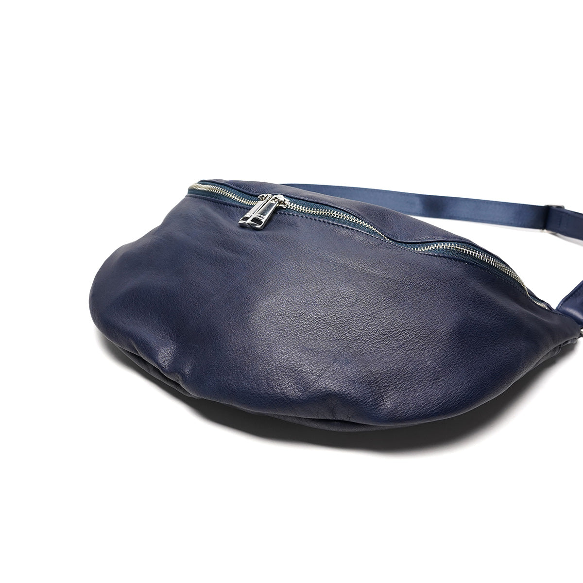 INDIGO -Indigo-Dyed Leather- MOON SHOULDER BAG YNM1500