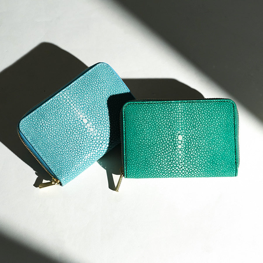STINGRAY STAR wallet -スティングレーレザー- ラウンドファスナー ハーフ財布 ZWL6001