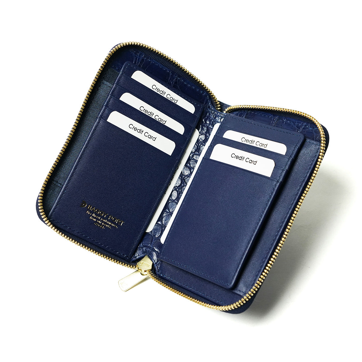 Aizome Crocodile Round Zipper Half Wallet ZWL8001