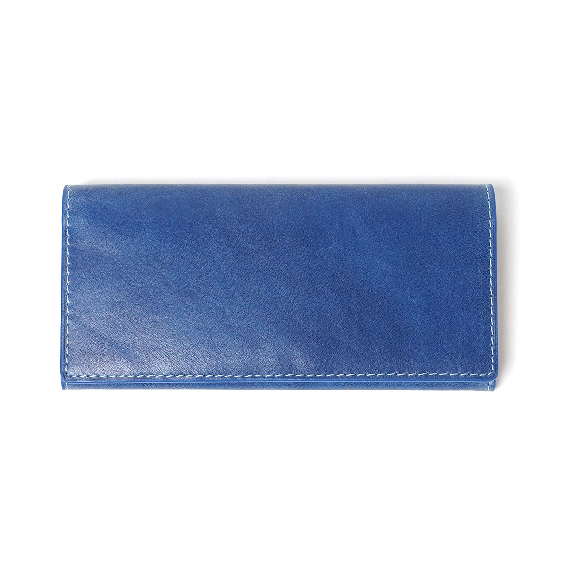 Indigo-dyed leather long wallet ZYS090