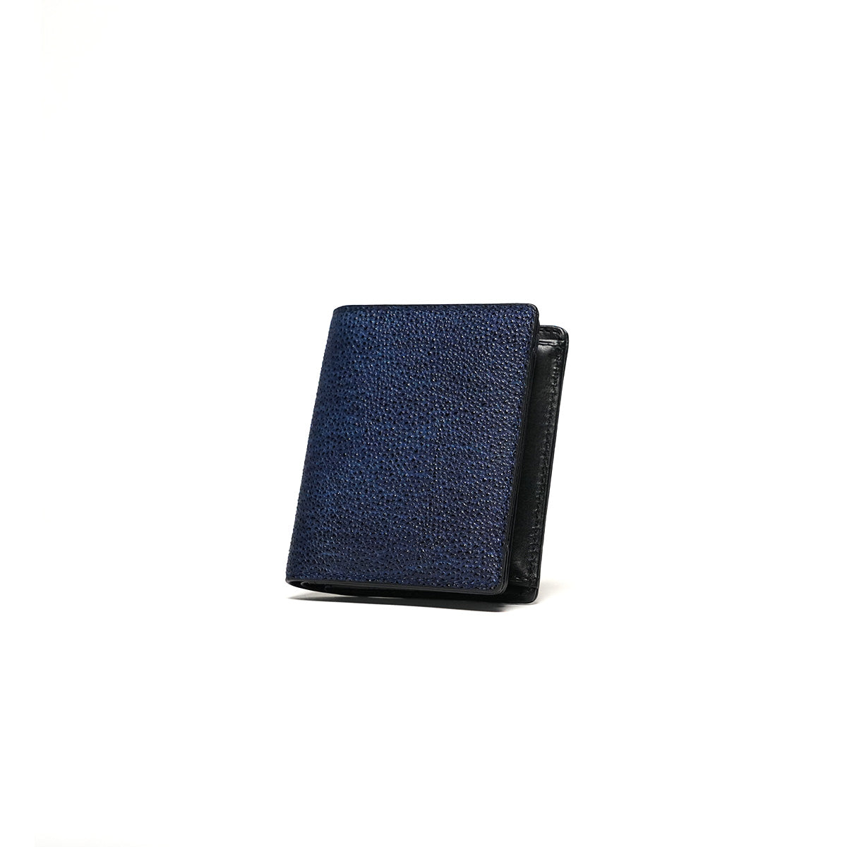 姫路 黒桟革 コンパクト財布 ZYS393