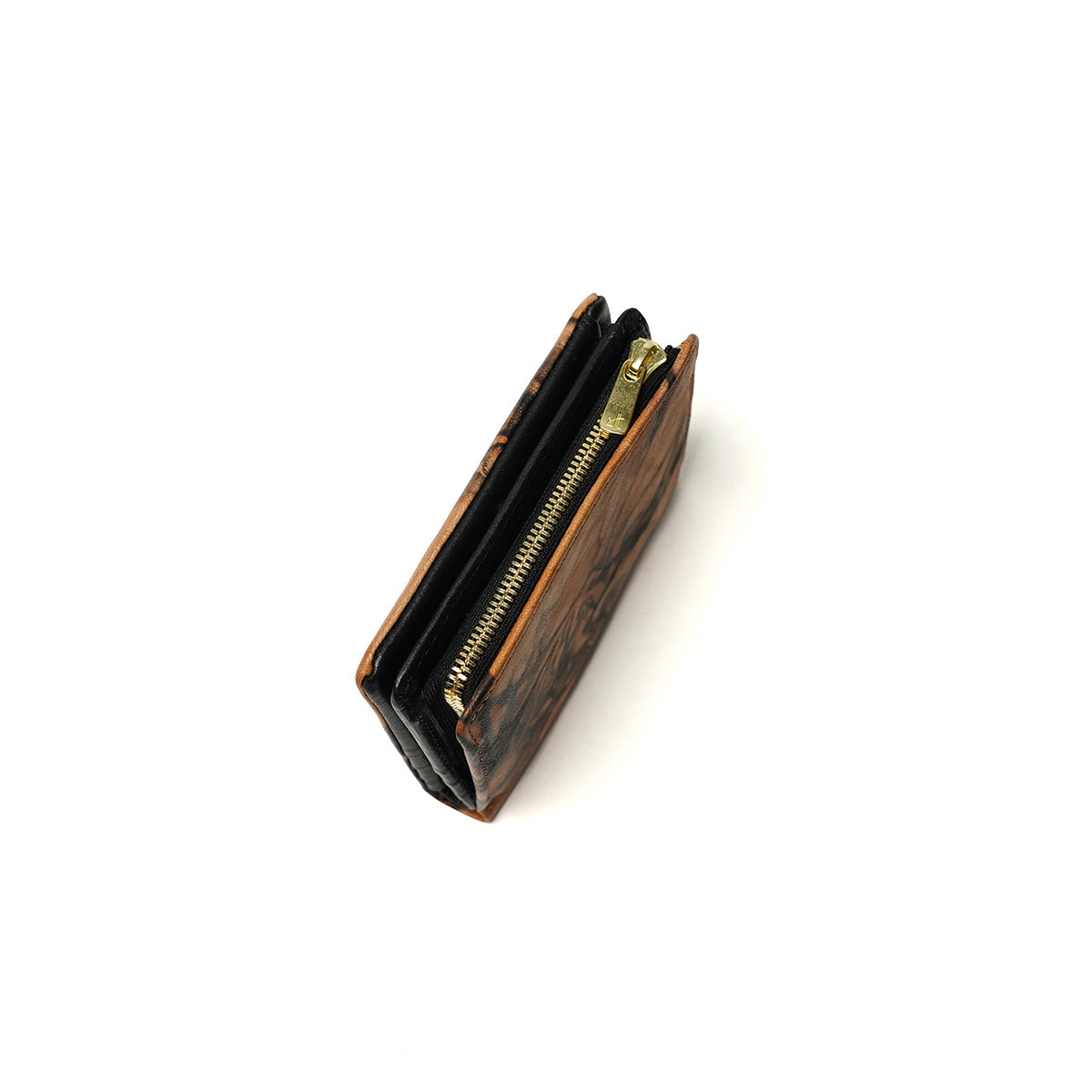 奄美 泥染めレザー コンパクトハーフ財布 ZYS572